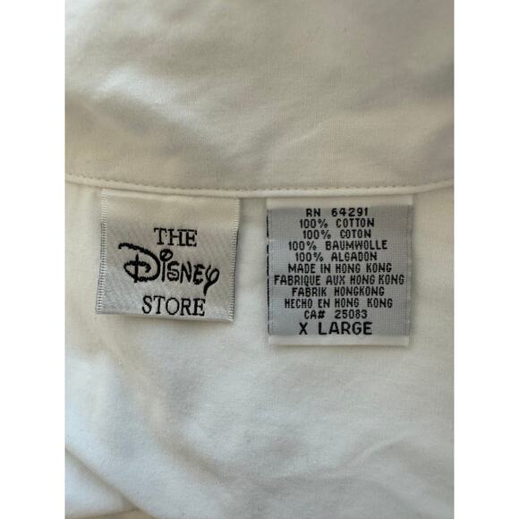 ~ THE DISNEY STORE ~ Vintage 101 Dalmatians Women's White Button-Up Shirt Sz XL - Picture 5 of 5